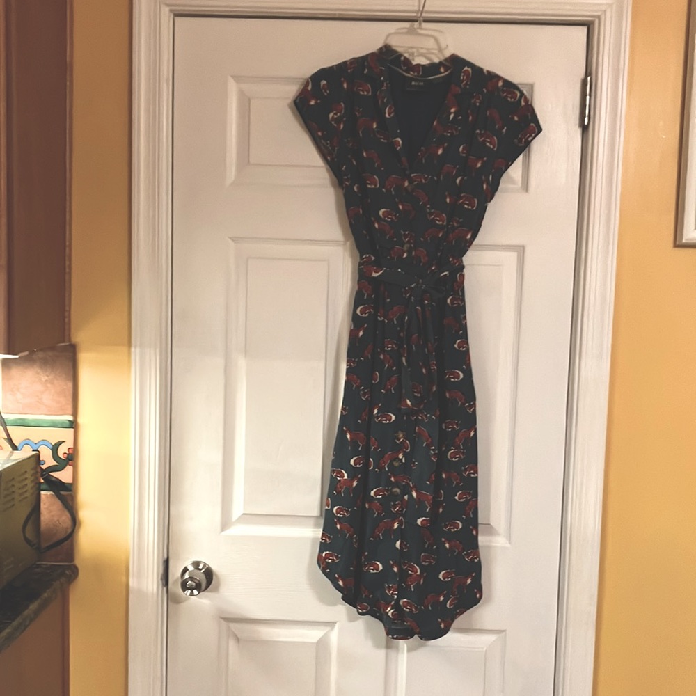 Fox print Maeve by Anthropologie dress size 4